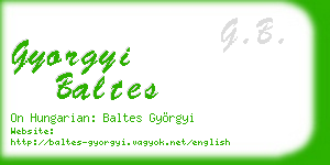 gyorgyi baltes business card